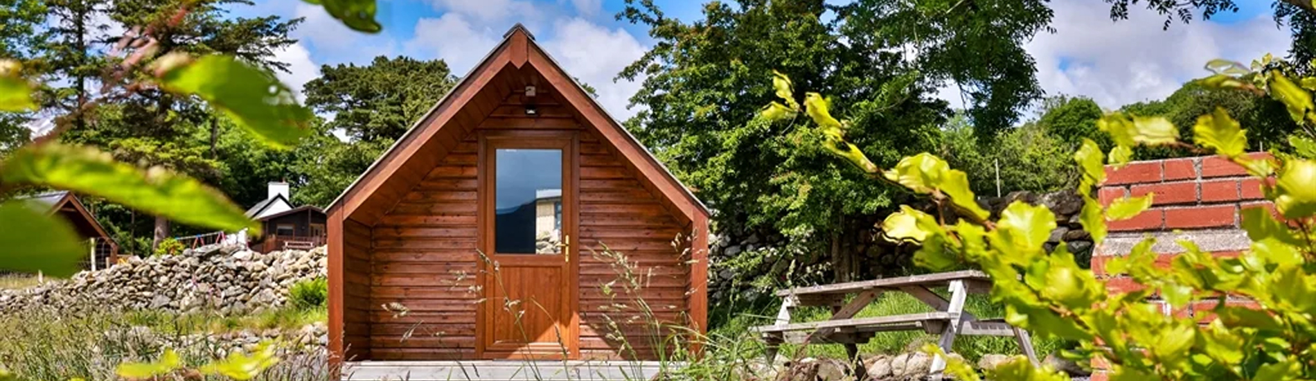 Camping pods at Tyn-yr-Onnen